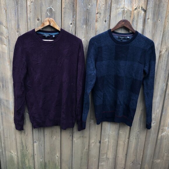LOT OF 2 Ted Baker Wool Crewneck Sweaters Size 3 - Picture 3 of 4